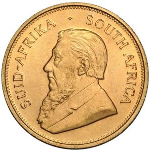 South African krugerrand gold coin
